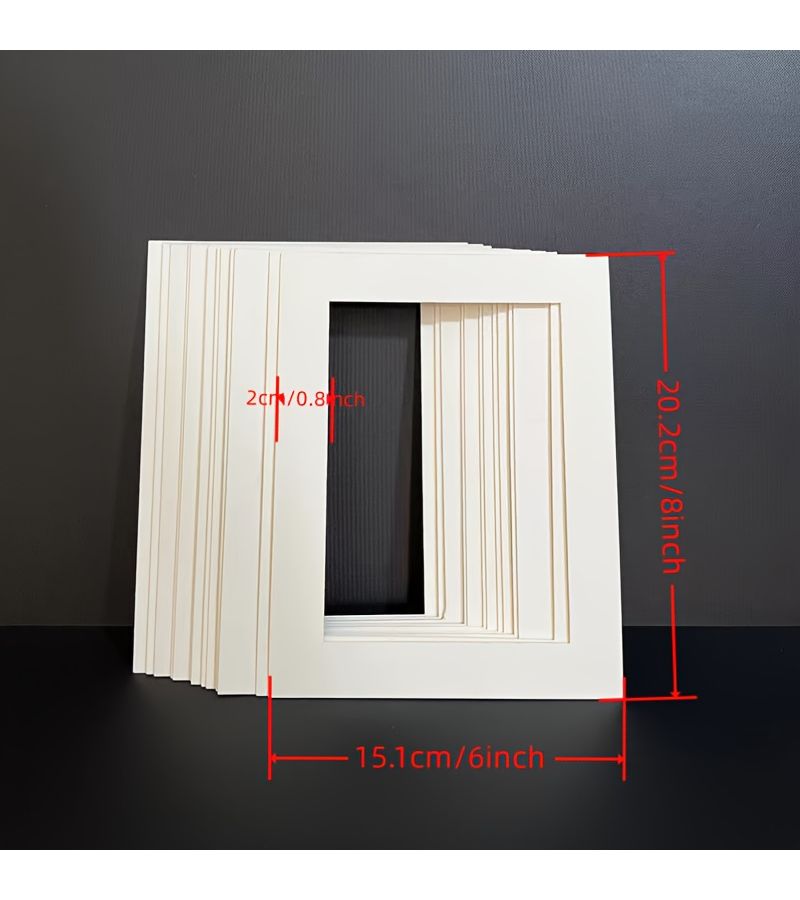 15pcs Photo Wall Frames 8 Inch with Light Beige Backboard Paperboards - Image 3