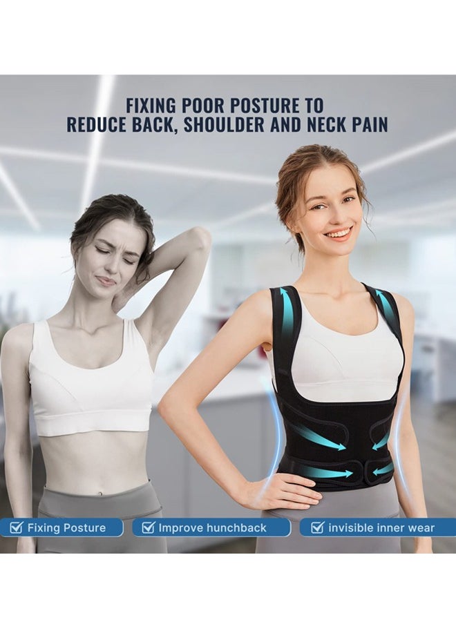 GUDOO - Back Brace and Posture Corrector Back Straightener Posture Corrector Scoliosis and Hunchback Correction Spine Corrector Support Back Pain Adjustable Posture Trainer - Image 1
