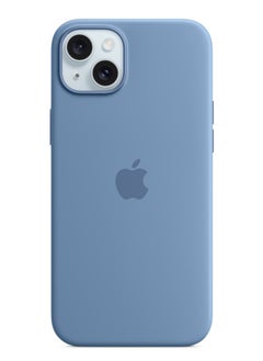 Silicone iPhone 15 Plus Silicone Case with MagSafe - Winter Blue  - Image 1