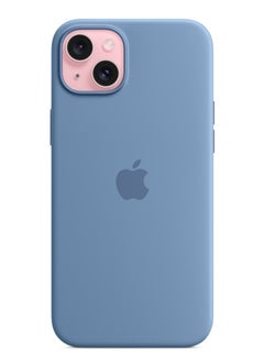 Silicone iPhone 15 Plus Silicone Case with MagSafe - Winter Blue  - Image 2