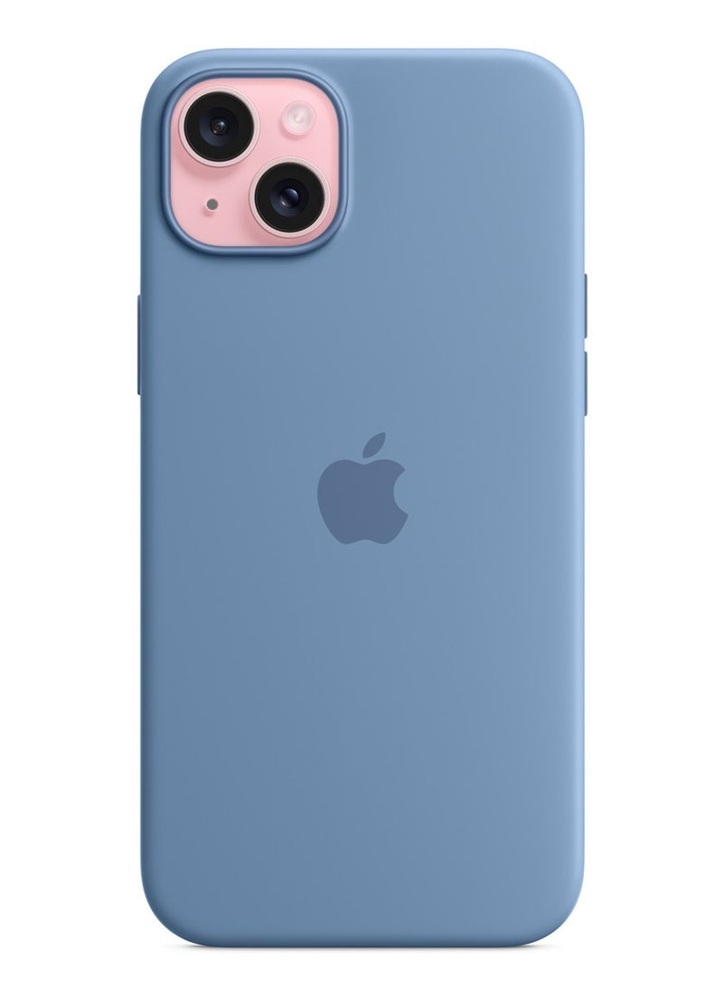 iPhone 15 Plus Silicone Case with MagSafe - Winter Blue