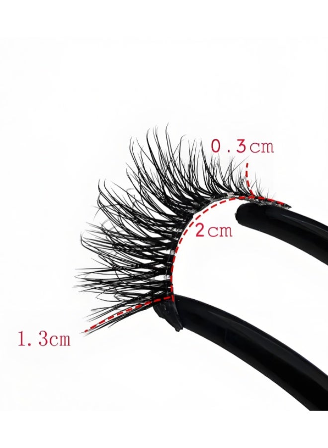 KHAJUL 10 Pairs Half Lashes With Clear Band Cat-Eye Eyelashes Fluffy Wispy False Eyelashes Natural Look Handmade Soft Diy Cluster Lashes Pack - Image 2
