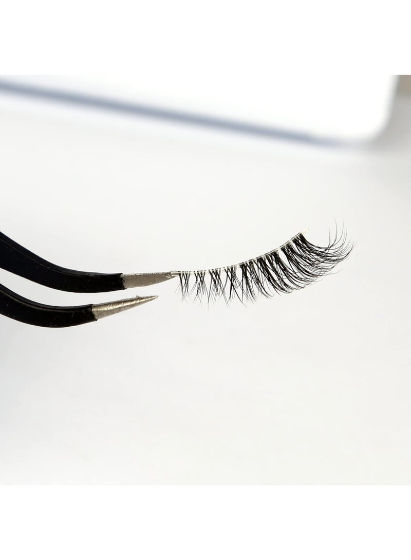 KHAJUL 10 Pairs Half Lashes With Clear Band Cat-Eye Eyelashes Fluffy Wispy False Eyelashes Natural Look Handmade Soft Diy Cluster Lashes Pack - Image 4