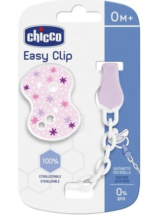 Chicco Pacifier Easy Clip 0m+ Pink