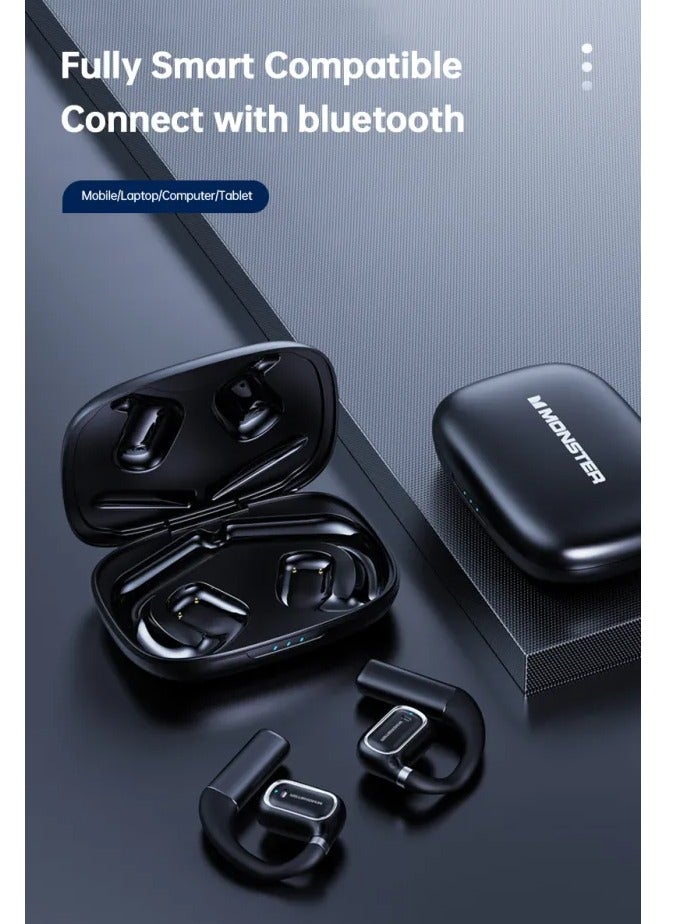 Monster Airmars XkO07 True Wireless Earbuds with 300mah Battery Capacity - Black - Image 2