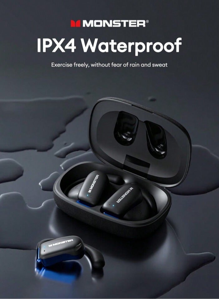 Monster Airmars XkO07 True Wireless Earbuds with 300mah Battery Capacity - Black - Image 3