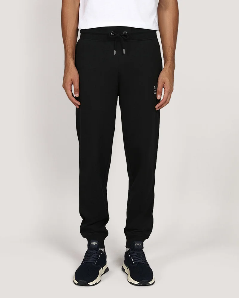 GANT Script Graphic Jersey Sweatpants - Grey Melange