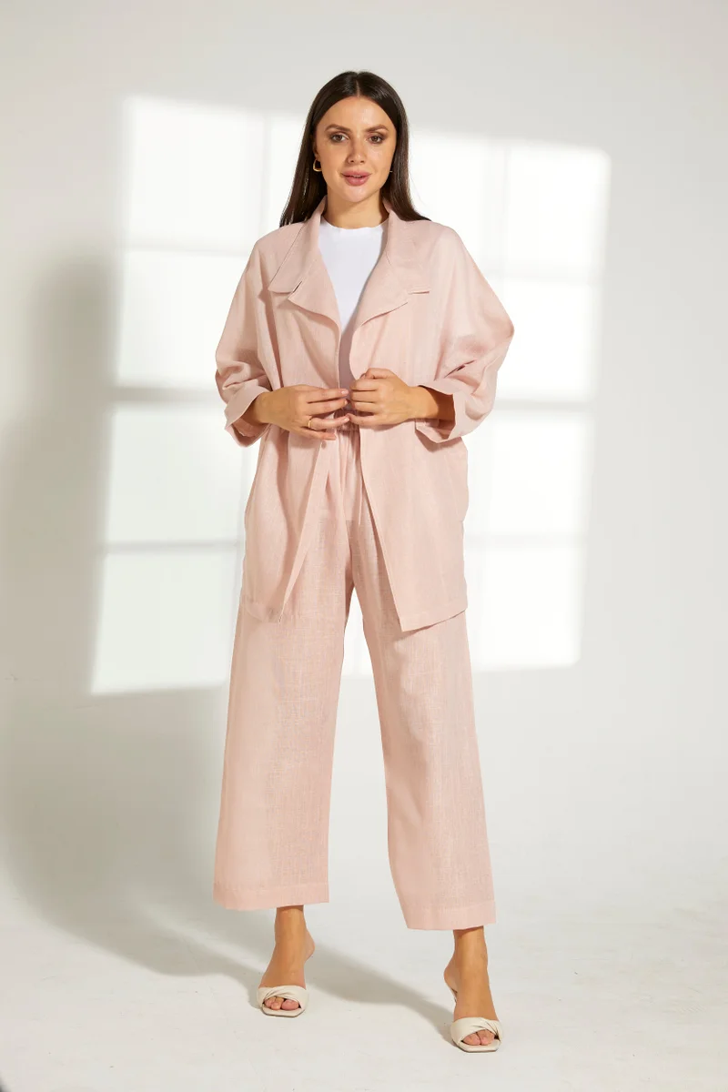 Moistreet Button Down Top & Pants Set