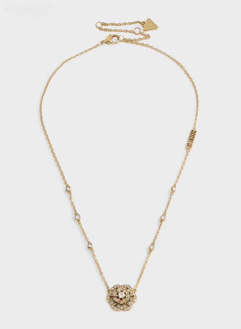 GUESS Crystal  Detail Long Necklace