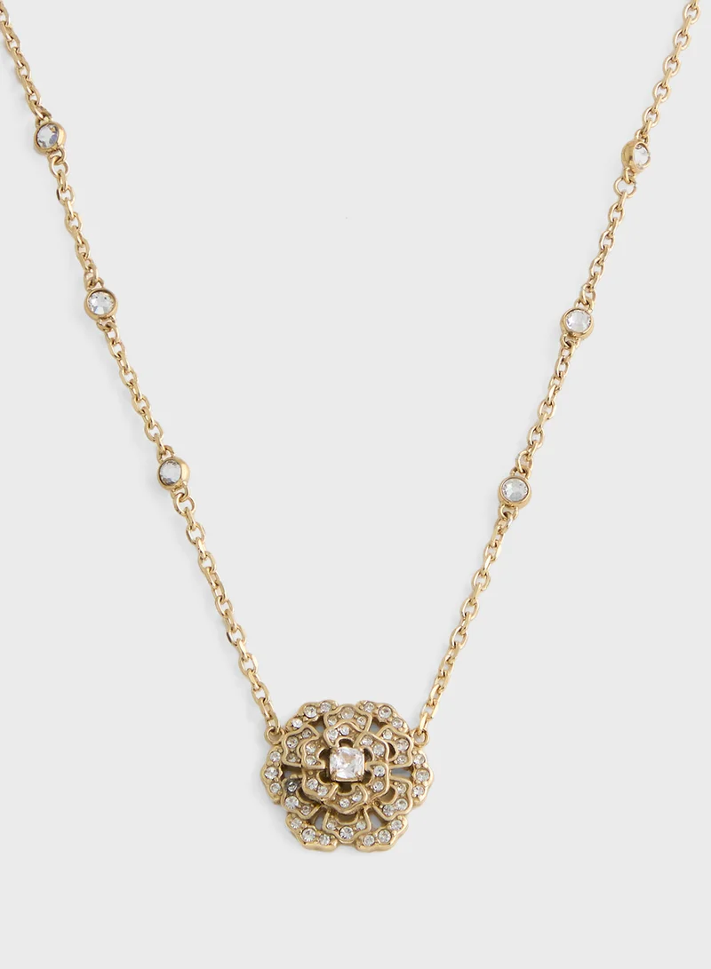 GUESS Crystal  Detail Long Necklace