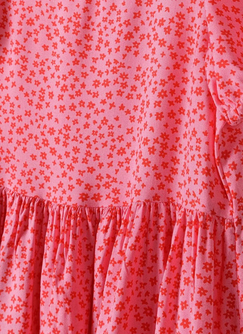 MINOTI Printed Pink Dress