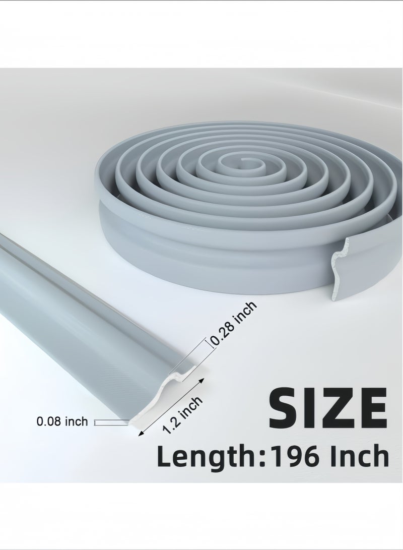 1pc Self Adhesive Weatherproof Door and Window Seal Strip - 10m/394inch, Window Seal Strip, PU Foam Strip, Sound Insulation, Winter Insulation Strip, Door Frame Filler - White/Gray, Suitable for Bedroom, Kitchen, Bathroom, Home Decoration, Window Insulation, Dustproof, Prevent Small Insects from Entering.  - Image 3