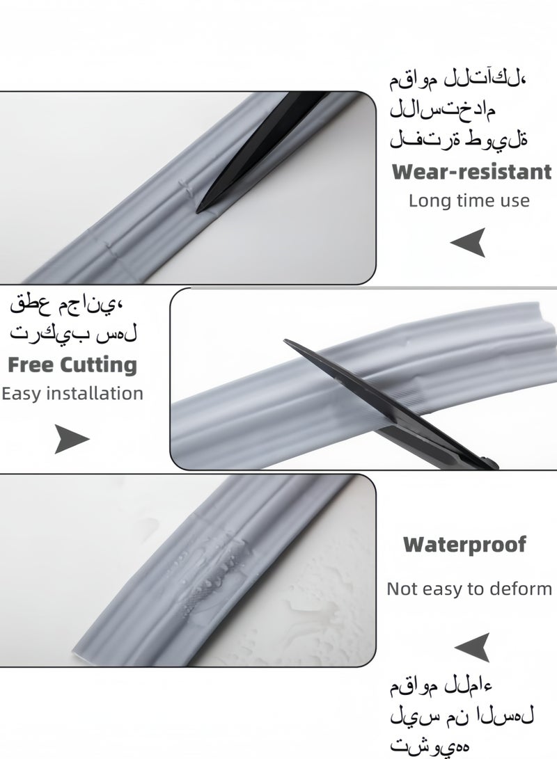 1pc Self Adhesive Weatherproof Door and Window Seal Strip - 10m/394inch, Window Seal Strip, PU Foam Strip, Sound Insulation, Winter Insulation Strip, Door Frame Filler - White/Gray, Suitable for Bedroom, Kitchen, Bathroom, Home Decoration, Window Insulation, Dustproof, Prevent Small Insects from Entering.  - Image 1