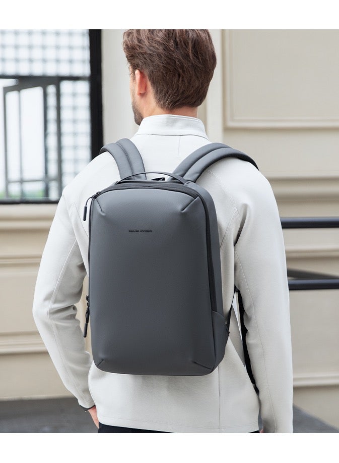 Mark Ryden MR2408 Grey Lightweight Laptop Backpack 15.6 Inch Water Resistant Commuter Bag with YKK Zipper Anti Theft Pocket Breathable Shoulder Straps Oxford Fabric Stylish Urban Travel Backpack - Image 2