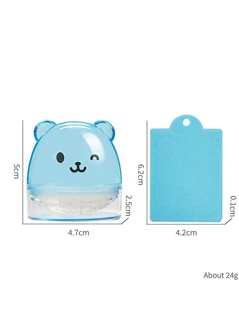 مجموعة طوابع أظافر سيليكون مكونة من قطعتين، ختم مانيكير فرنسي، ختم هلامي على شكل دب لطيف مع أداة استنسل فنية للأظافر للنساء، ختم مانيكير فرنسي لطيف على شكل دب، مجموعة ختم أظافر من السيليكون - Image 2