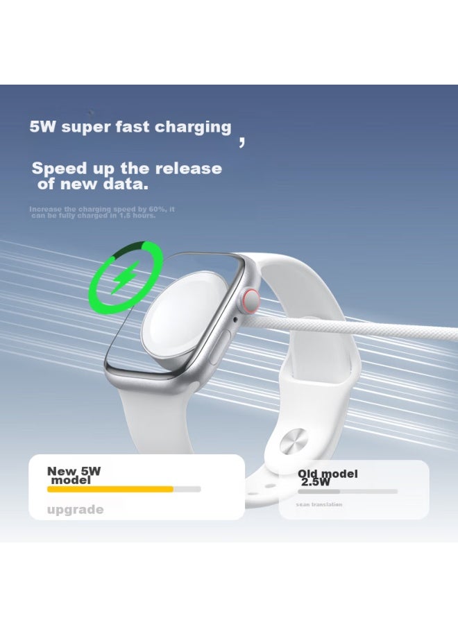 WP W&p [usa] Magnetic Fast Charging Cable For Apple Watch, Compatible With Apple Watch Ultra 2/s10/9/8/7, 5w Fast Charging [braided Version], Type-c Port  - Image 1