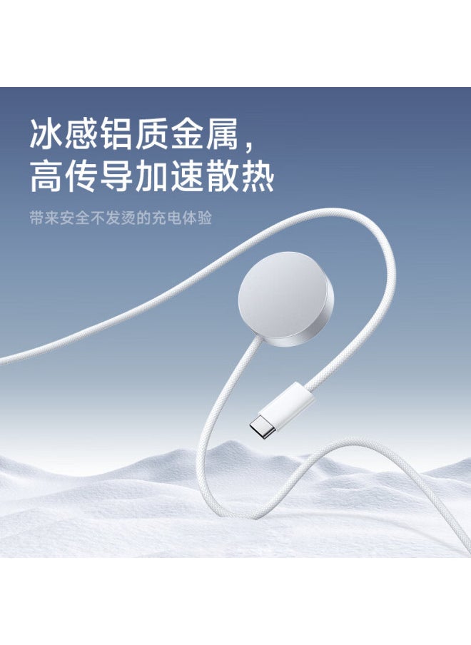 WP W&p [usa] Magnetic Fast Charging Cable For Apple Watch, Compatible With Apple Watch Ultra 2/s10/9/8/7, 5w Fast Charging [braided Version], Type-c Port  - Image 2