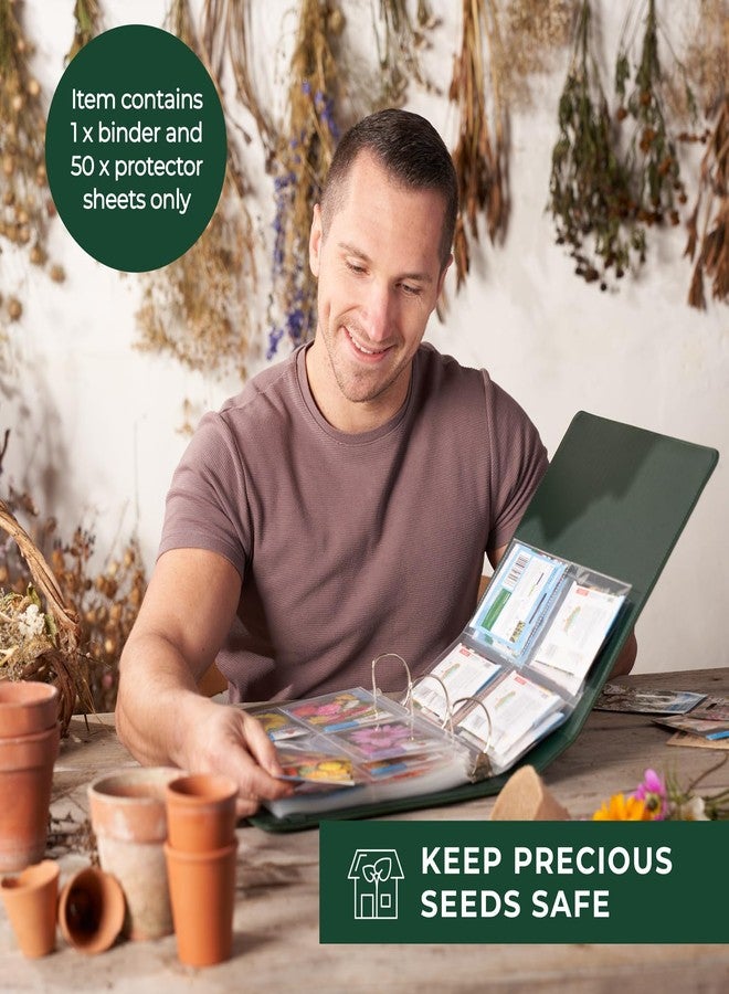 WILDGOOSE Seed Storage Organizer Binder - Seed Packet Organizer with 50 Pack Sheet Protectors that stores 200 Seed Envelopes. Seed Storage Binder delivering complete Seed Saving Kit for every Garden Lover. - Image 2