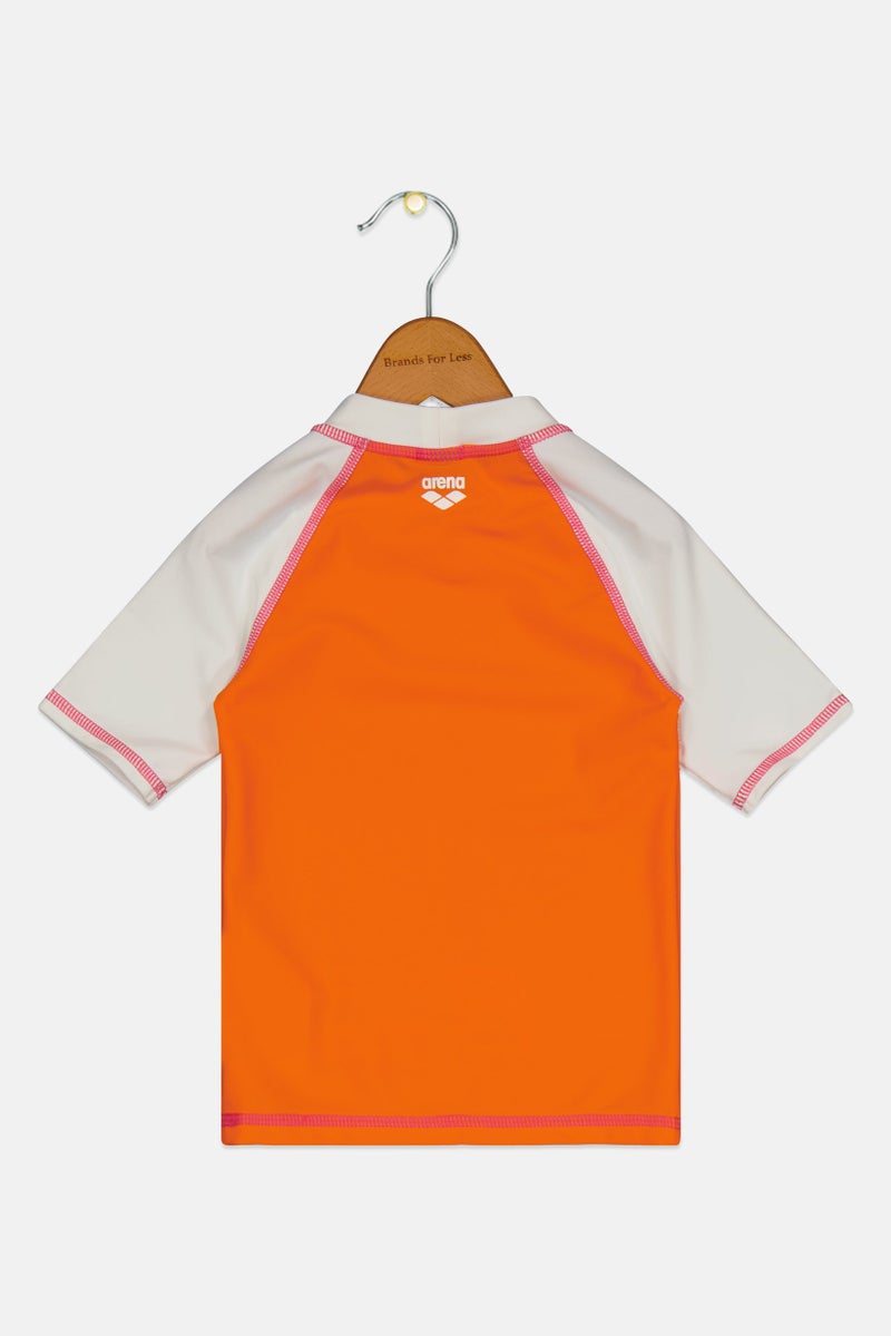 arena Toddlers Girl Graphic Print Rash Guard, Multicolor - Image 2