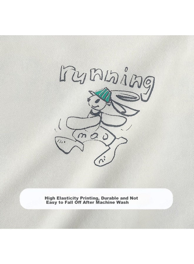 Mqdmini Girls' Long-Sleeve T-Shirt, 5A Antibacterial Children'S Striped T-Shirt, Undershirt For Young Kids, Rabbit A Version - Image 5