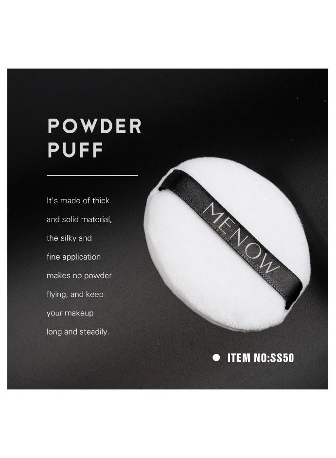 Me Now MN Round Soft Powder Puff for Makeup Reusable Face Powder Applicator, Gentle and Smooth Perfect for Loose or Pressed Powder - Image 4