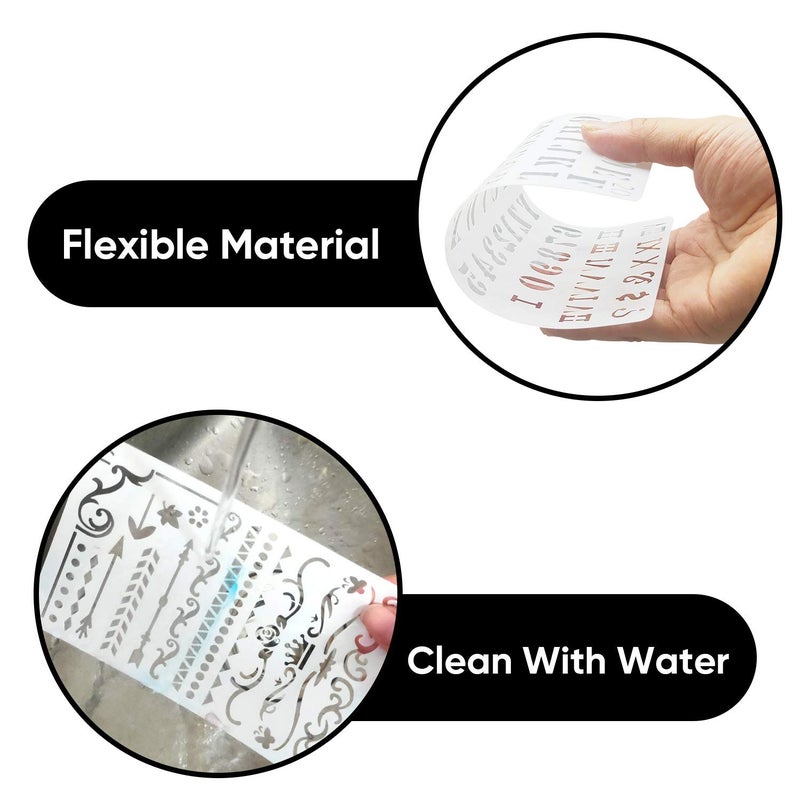 سي أتش هايتشنغ 20 قطعة من ورق ستينسل لليوميات - Image 2