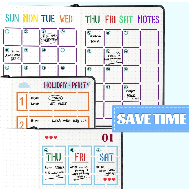 سي أتش هايتشنغ 20 قطعة من ورق ستينسل لليوميات - Image 3