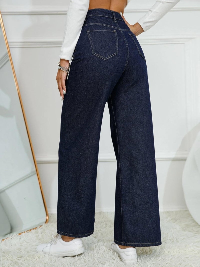 KOTTY Womens Solid High Waist Cargo Jeans Jade Black (Black,L)_KOTTYLADIESJEANS2421L - Image 5