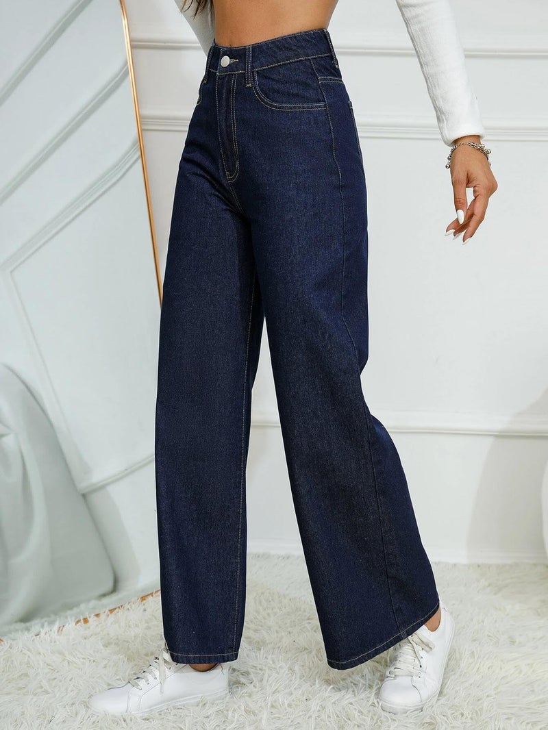 KOTTY Womens Solid High Waist Cargo Jeans Jade Black (Black,L)_KOTTYLADIESJEANS2421L - Image 3