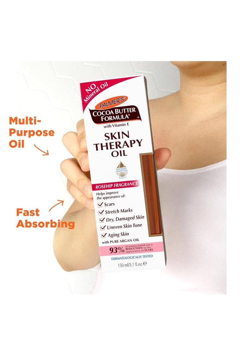 PALMER'S - Palmer's Cocoa Butter Formula Skin Therapy Moisturizing Body Oil with Vitamin E, Rosehip Fragrance, 5.1 Ounces - Image 1