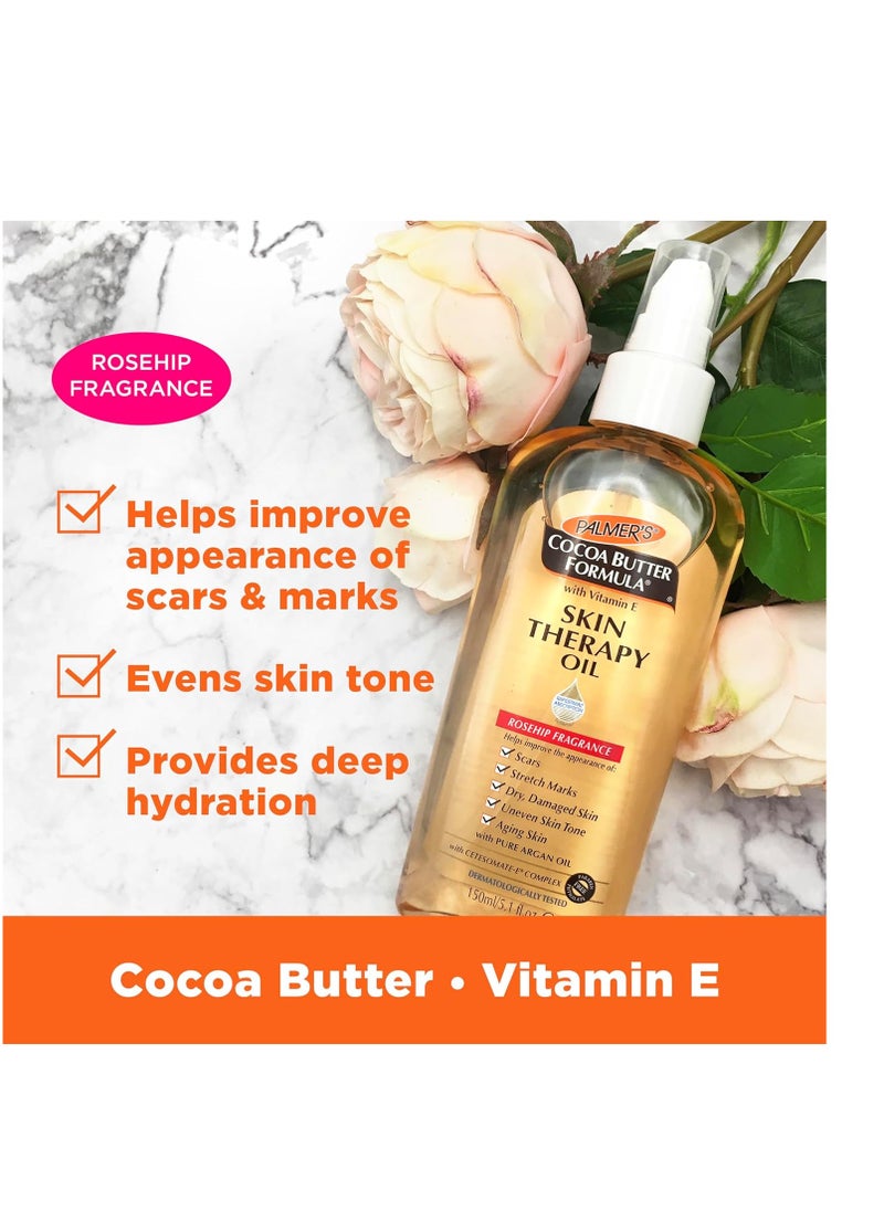 PALMER'S - Palmer's Cocoa Butter Formula Skin Therapy Moisturizing Body Oil with Vitamin E, Rosehip Fragrance, 5.1 Ounces - Image 1