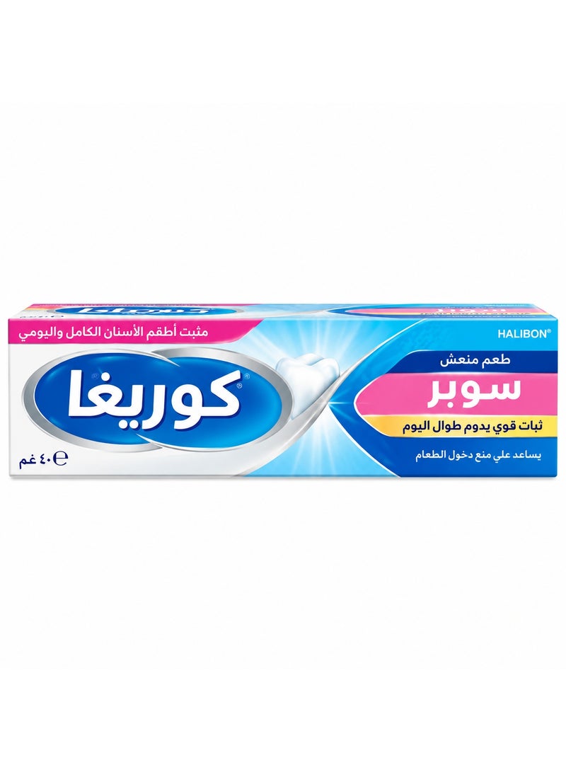 Corega Super Denture Fixative Cream (Flavor-Free) – 40g