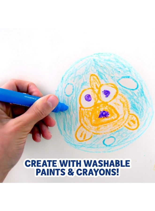 BABY SHARK Bath Art Creations Play Set For Kids & Toddlers Draw Washable Artwork During Bathtime Or Shower Time Dissolvable & Washable Paints Crayons & Stickers For Kids Ages 3 4 5 6 - Image 5