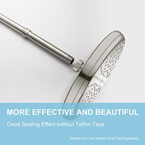 OFFO Shower Head Extension Arm, Brushed Nickel Shower Arm Extension Shower Head Extender Made of 304 Stainless Steel Shower Pipe Extension, 6 in - Image 3