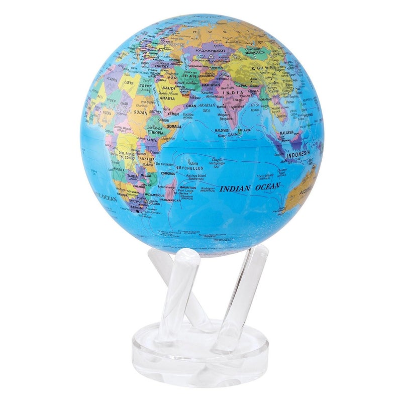 MOVA Globe Blue Political Map 4.5" - Image 1