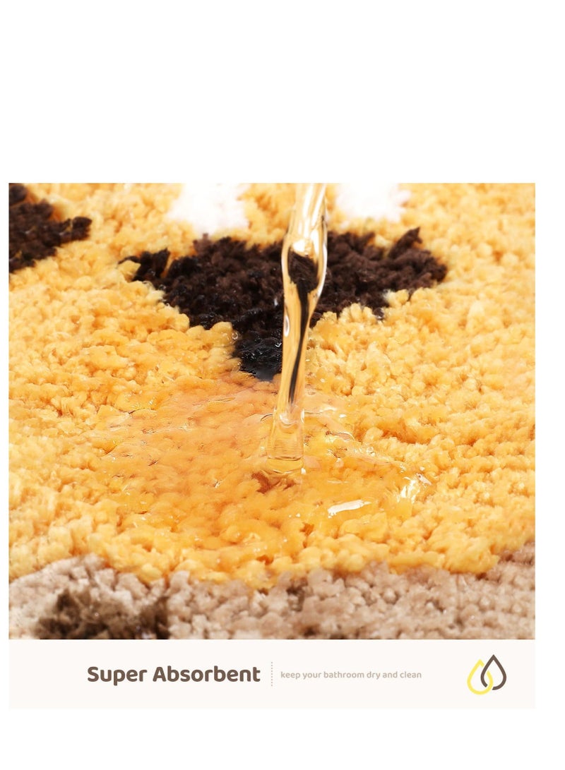 XiuWoo Cute Bathroom Rug Mat Extra Soft Absorbent Bath Non-Slip Comfortable Carpet for Tub Shower Room Machine Wash Dry 16"x24" Lion Bear - Image 4