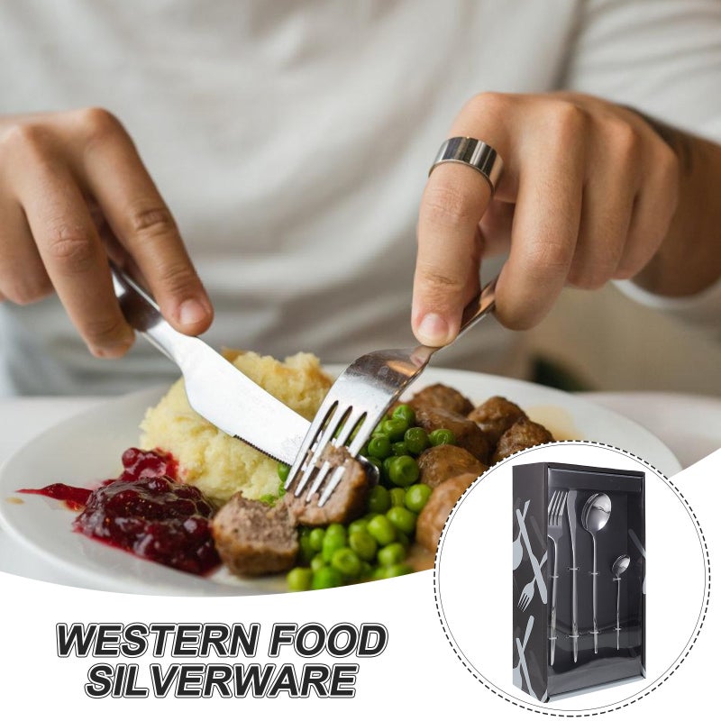 1 Set of Western Dinnerware Silverware Stainless Steel Cutlery Teaspoon for Home Restaurant - Image 5