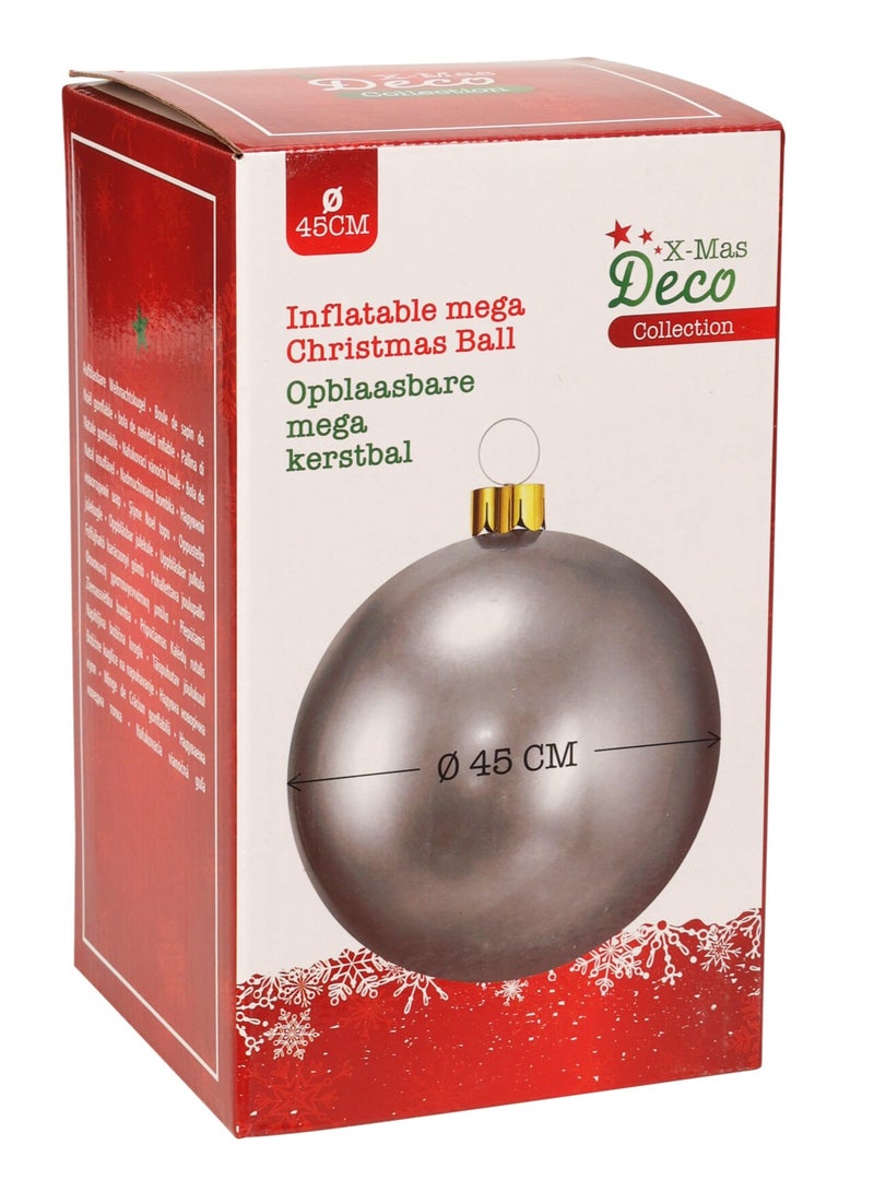 Homesmiths Christmas  Decoration Ball Inflatable Dia 45Cm Silver - Image 4