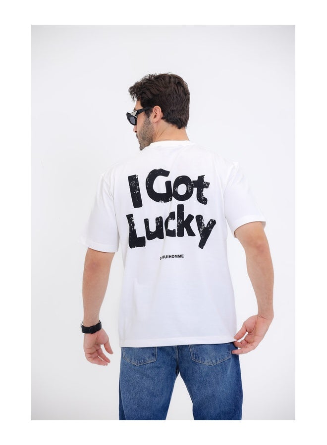 WHITE RABBIT "I Got Lucky" Graphic T-Shirt - Image 2