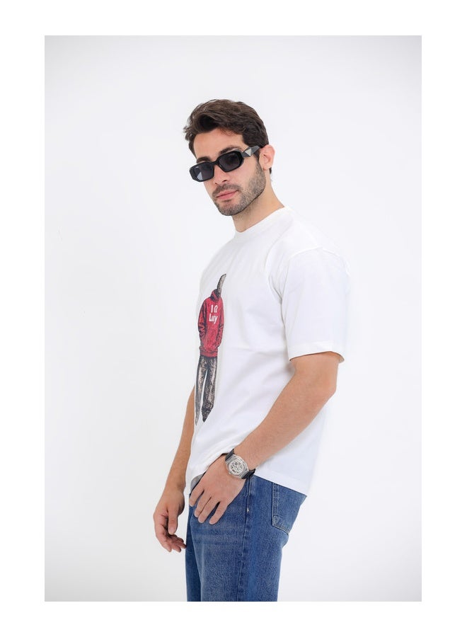 WHITE RABBIT "I Got Lucky" Graphic T-Shirt - Image 3