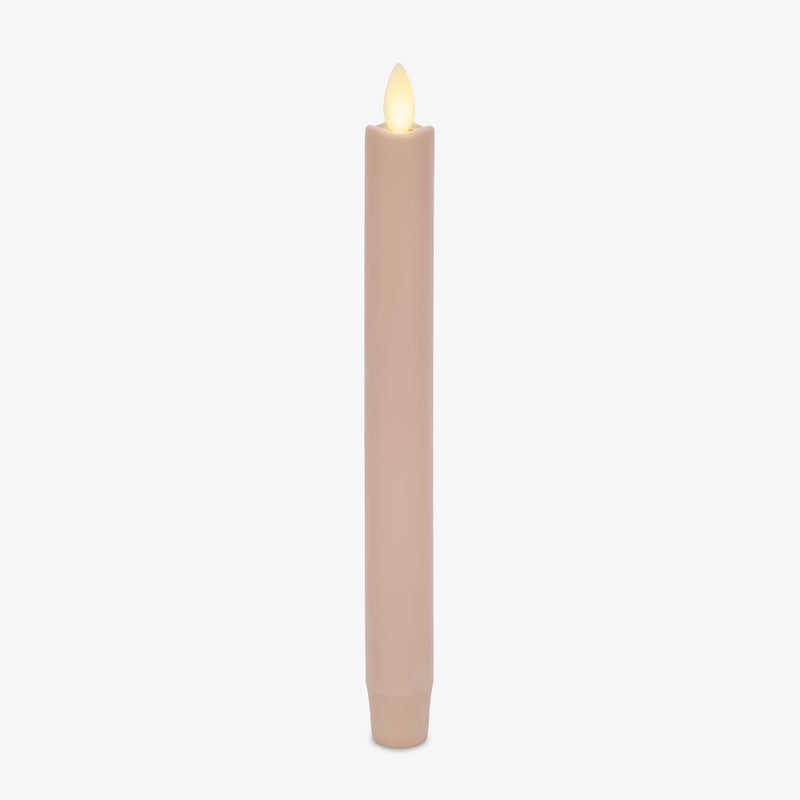 Luminara Flameless Candle Taper 1 x 95 Melted Top Real Wax Unscented Remote Ready Timer Dusky Rose - Image 2