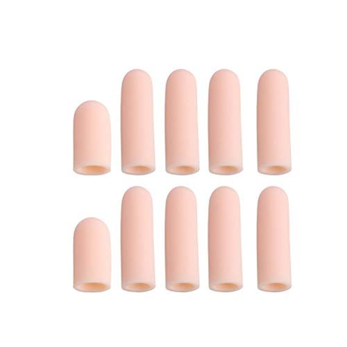 Anzailala Gel Finger Support Protector Gloves, Gel Finger Cots/Covers - Different Sizes Silicone Fingertips For Hands Cracking, Eczema Skin,Finger Trigger (10 Pcs), one_size - Image 1