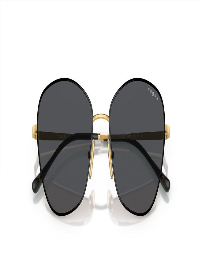 Vogue Eyewear Women's VO4232S Butterfly Sunglasses, Top Black/Gold/Dark Grey, 53 mm - Image 5