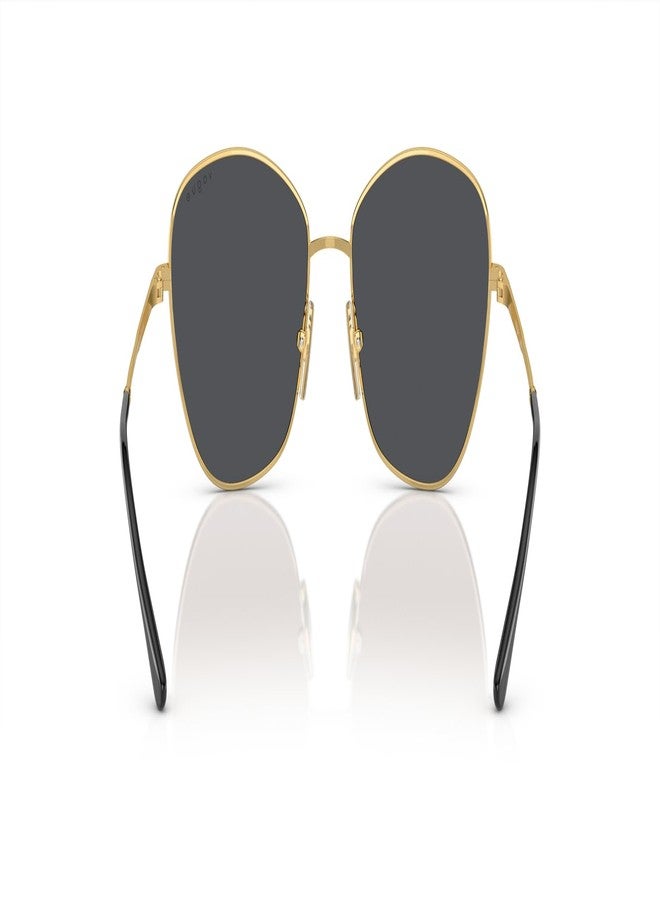 Vogue Eyewear Women's VO4232S Butterfly Sunglasses, Top Black/Gold/Dark Grey, 53 mm - Image 4