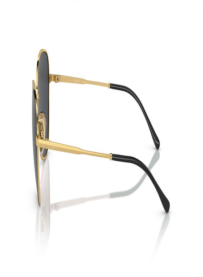 Vogue Eyewear Women's VO4232S Butterfly Sunglasses, Top Black/Gold/Dark Grey, 53 mm - Image 3