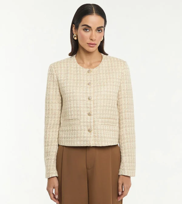 بي سي بي جي BCBG TWEED LADY JACKET