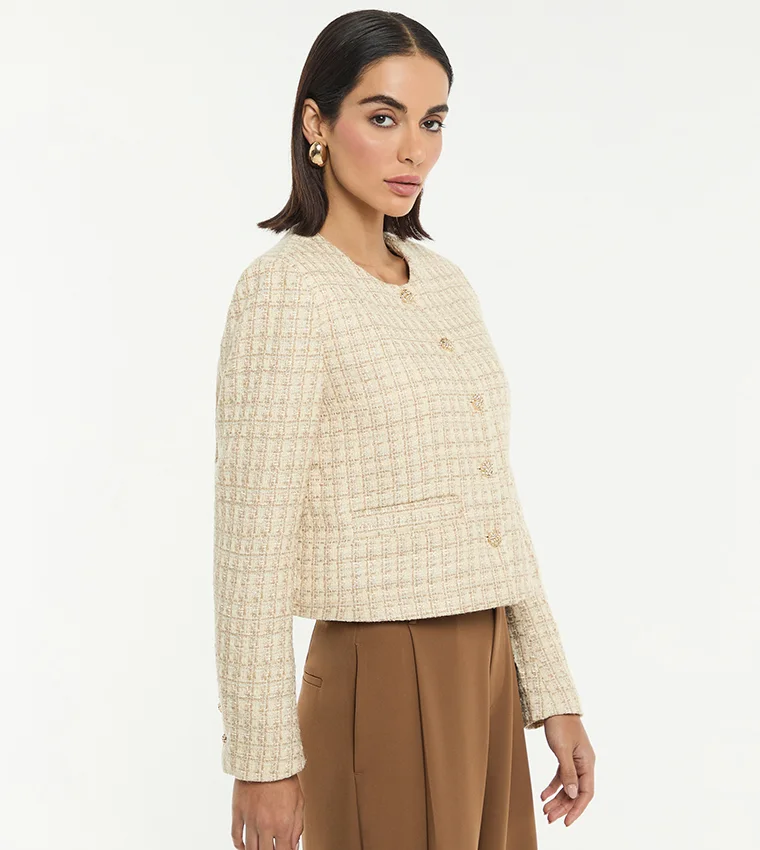 بي سي بي جي BCBG TWEED LADY JACKET