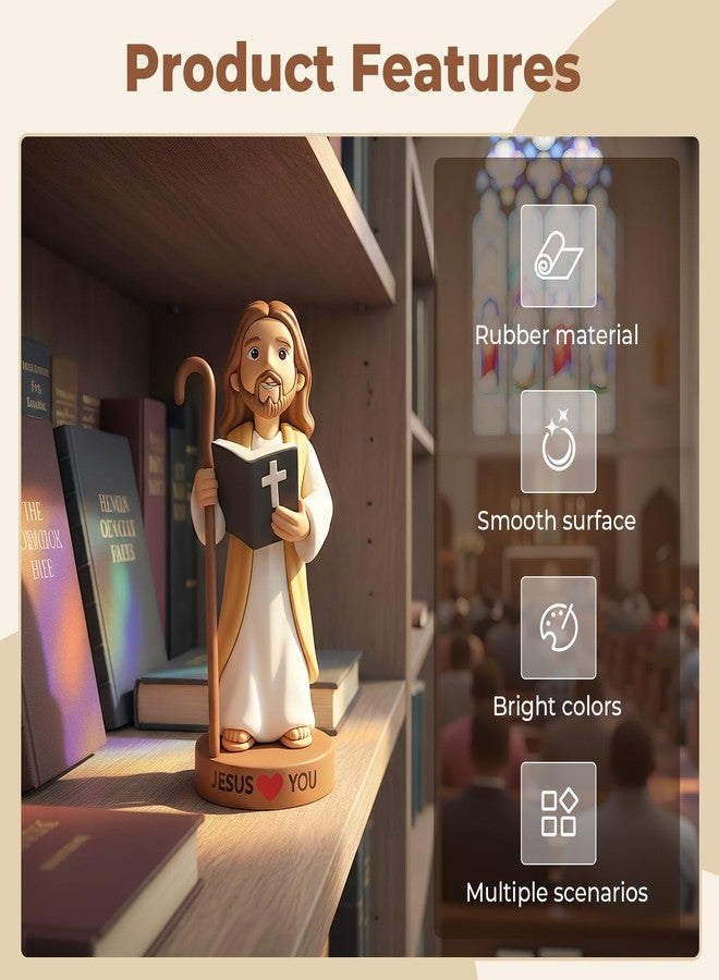 Geyynow 4" Jesus Loves You Figures, Durable Resin for Car Dashboard Action Jesus Figurine for Christ Religious - Image 5