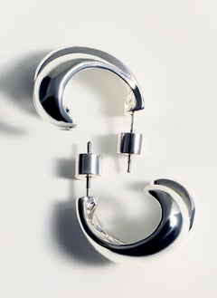 MANGO Intertwined Double Hoop Earrings  - Image 3