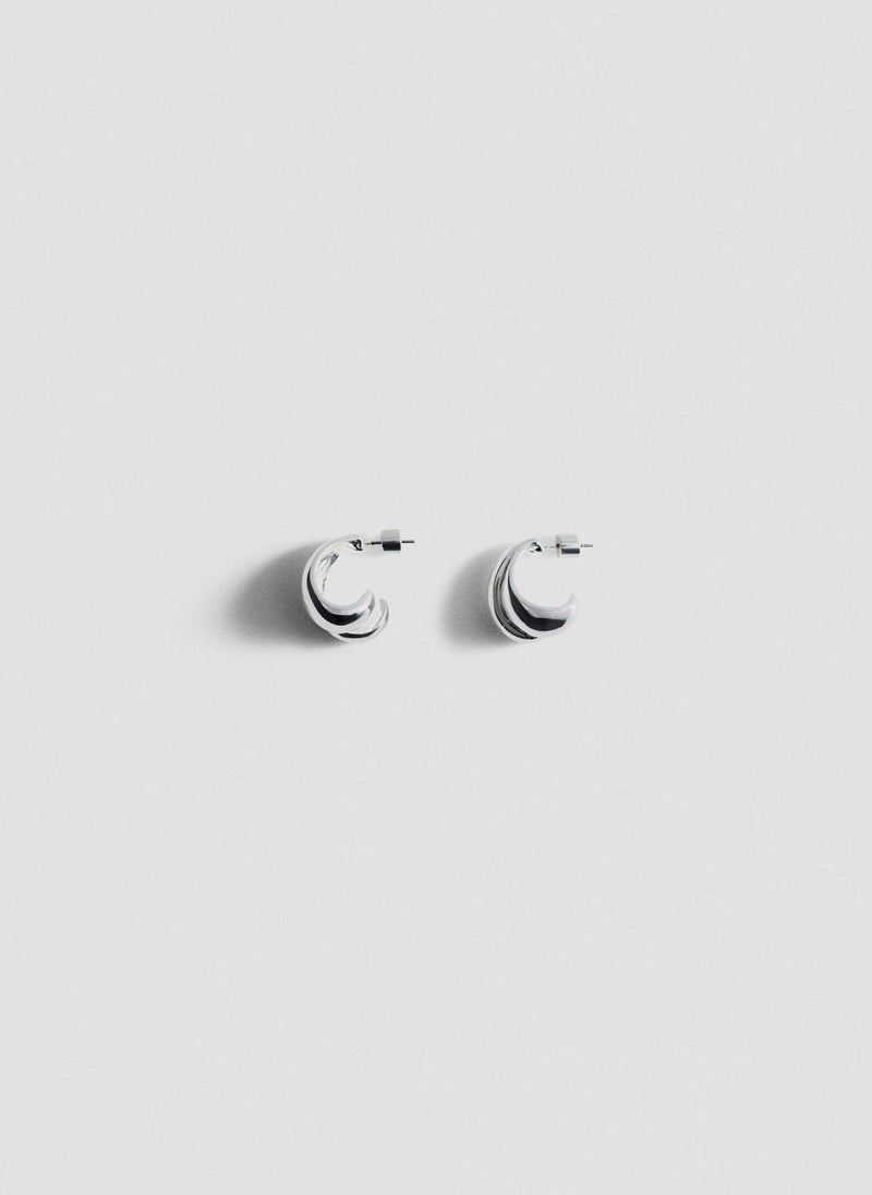 MANGO Intertwined Double Hoop Earrings  - Image 1